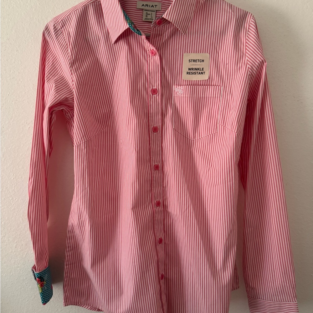 Ariat Pink Striped Button-Up Shirt